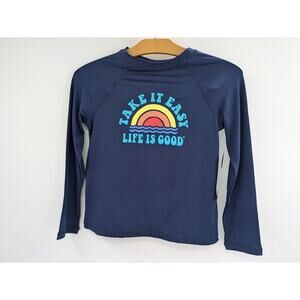 Life Is Good “Take It Easy” Long Sleeve Swim Shirt Rash Guard Kid’s S, L, XL NEW